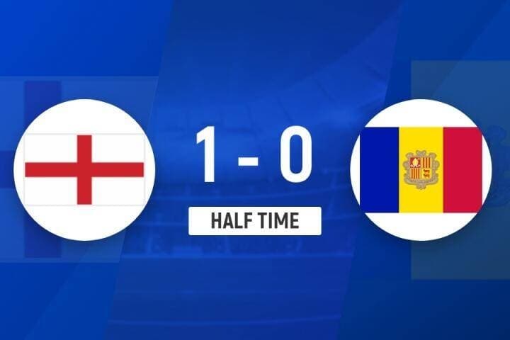 İlk yarı sonucu: Madueke'nin ortasında Garcia'nın kendi kalesine attığı golle İngiltere, Andorra karşısında 1-0 önde