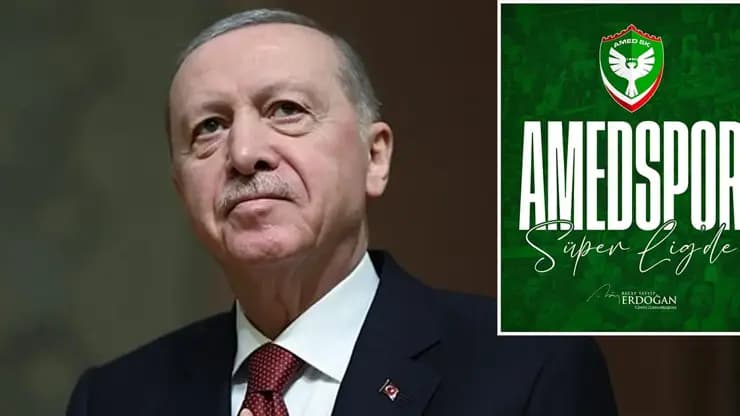 Erdoğan'dan Amedspor'a büyük jest: Şampiyonluğu kutladı