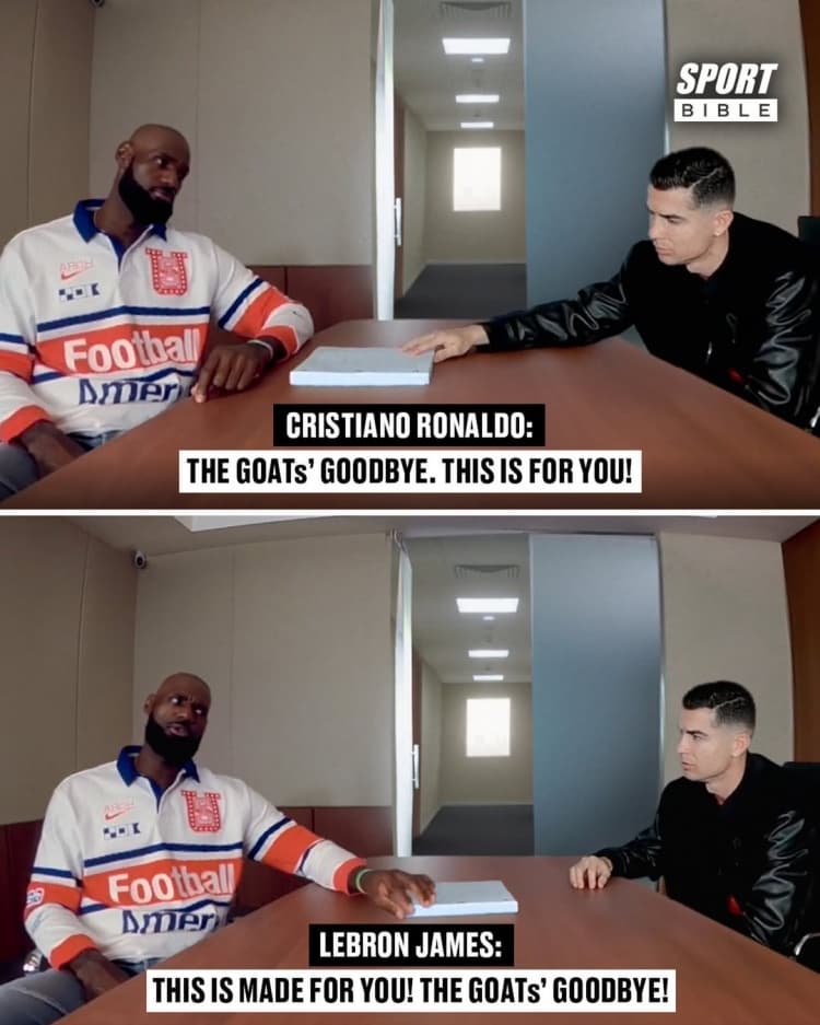 Nike Dünya Kupası reklamında LeBron ve Ronaldo buluştu: GOAT'ın veda senaryosunu birbirlerine pasladılar