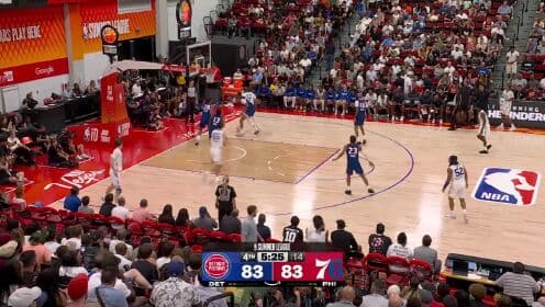 NBA Yaz Ligi'nde 76ers, Pistons'ı devirdi! 17. sıra seçimi Okoro 20 sayı, 4 asistle; 22. sıra seçimi Filon ise 18 sayı, 7 asistle galibiyeti getirdi.