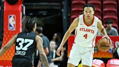 Yaz Ligi'nde Hawks Fırtınası: Spurs'ü 7 İsimle Çift Haneli Geçtiler, Jalen Johnson'dan Double-Double!