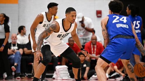 NBA Yaz Ligi'nde uzatma heyecanı: Magic, Blazers'ı devirdi! Quinones 30 sayıyla yıldızlaşırken, Yang Hansen hasta olduğu için forma giyemedi.