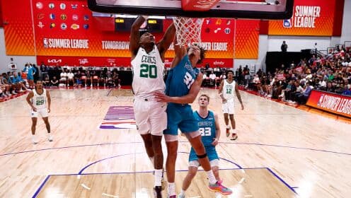NBA Yaz Ligi: Celtics, Hornets'ı Rahat Geçti! Dillon Mitchell 24+8+6 Top Çalmayla Yıldızlaştı, McNeilly'den 20+8'lik Katkı.