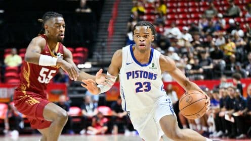 Yaz Ligi: Cavaliers, Mylik Thomas'ın 30+7'lik performansına rağmen Pistons'a mağlup oldu; Lanier 25 sayı attı.