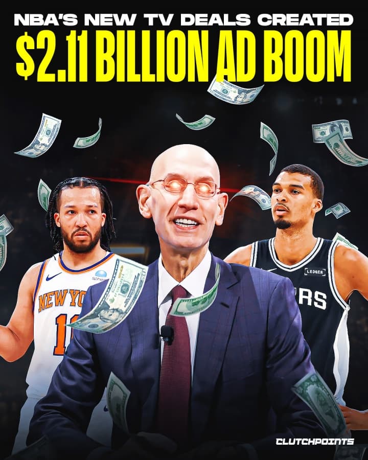 Adam Silver'dan Büyük Başarı: NBA'in Yeni Yayın Anlaşması Reklam Gelirlerini 2.1 Milyar Dolara Uçurdu!