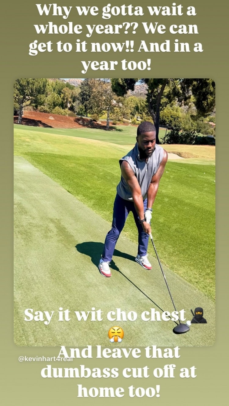 Kevin Hart, LeBron James'e Golfte Meydan Okudu: Neden Bir Sene Bekleyelim ki?