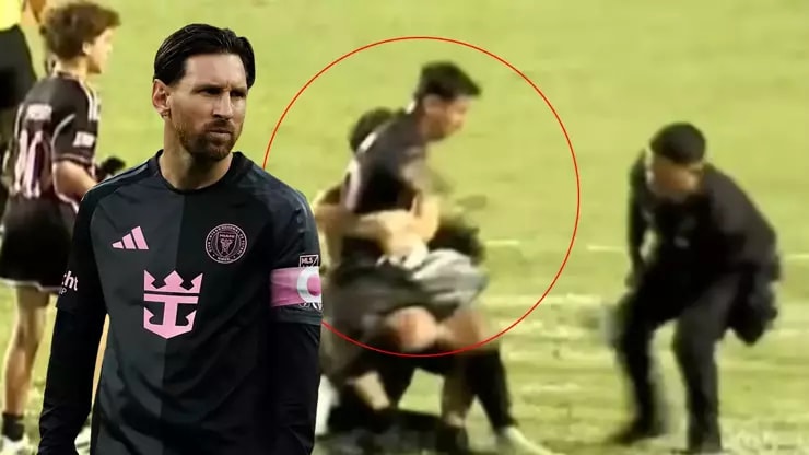 Messi Şoku! Taraftar Sahaya Atladı, Arbede Çıktı!