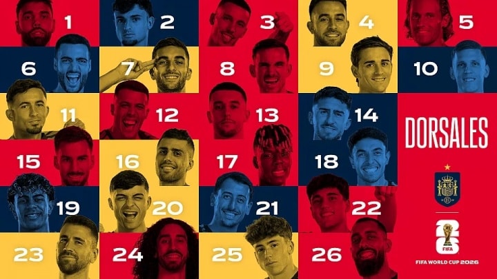 İspanya Milli Takımı'nın Dünya Kupası Forma Numaraları Netleşti: Olmo 10, Rodri 16, Yamal 19, Pedri 20!