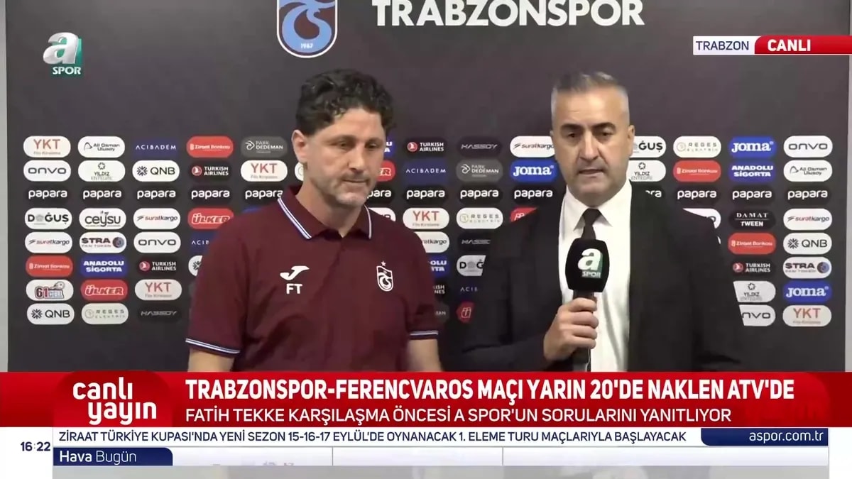 Trabzonspor'da Fatih Tekke'den Salah Yanıtı: Avrupa Ligi Öncesi Gündem