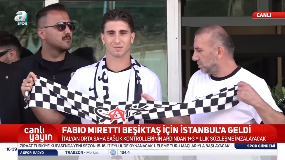 Beşiktaş'ın Yeni Transferi Fabio Miretti İstanbul'a Geldi