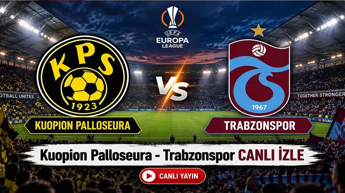KuPS Trabzonspor Konferans Ligi Maçı TRT 1'de Şifresiz Canlı İzle Maç Kadroları