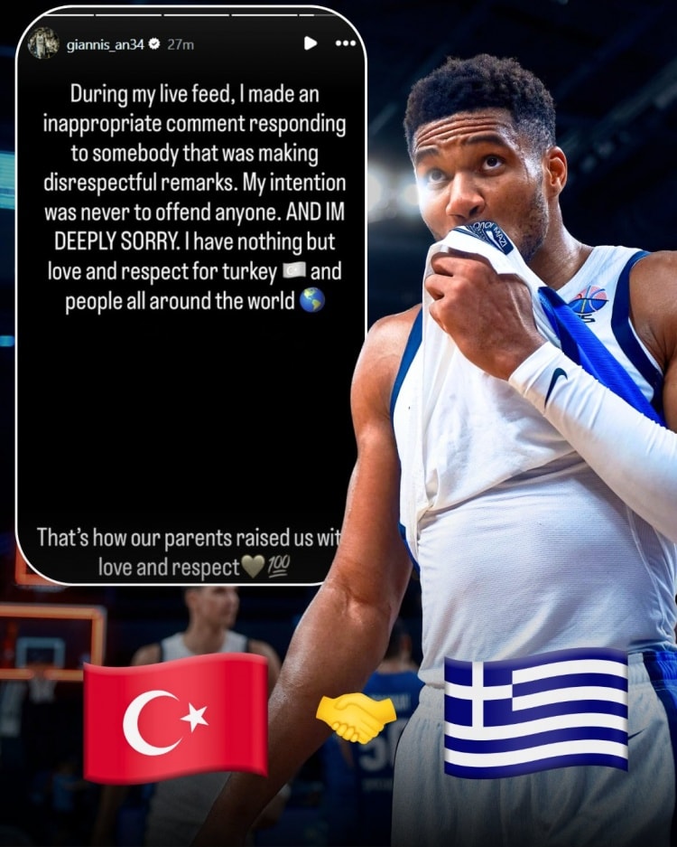 Giannis Antetokounmpo'dan Türkiye Hakkındaki Yanlış Anlaşılan Sözleri İçin Özür