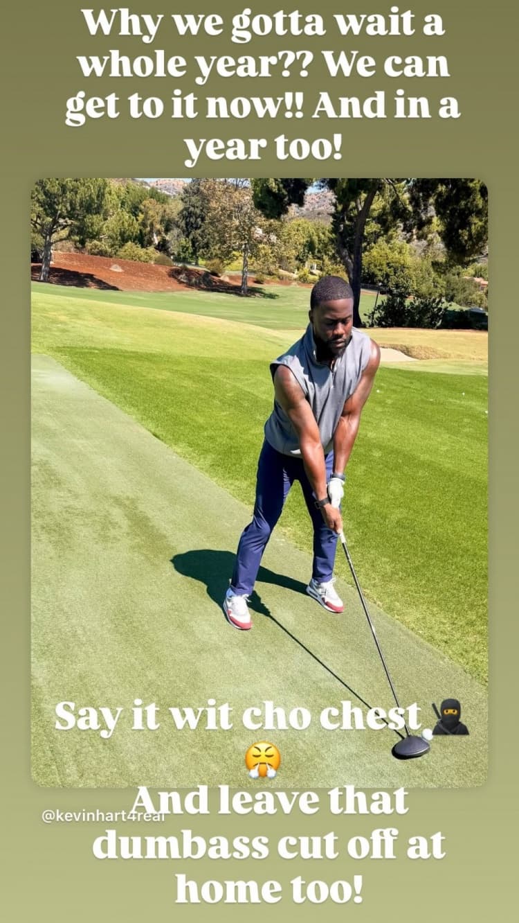 Kevin Hart, LeBron James'e Golfte Meydan Okudu: Neden Bir Sene Bekleyelim ki?