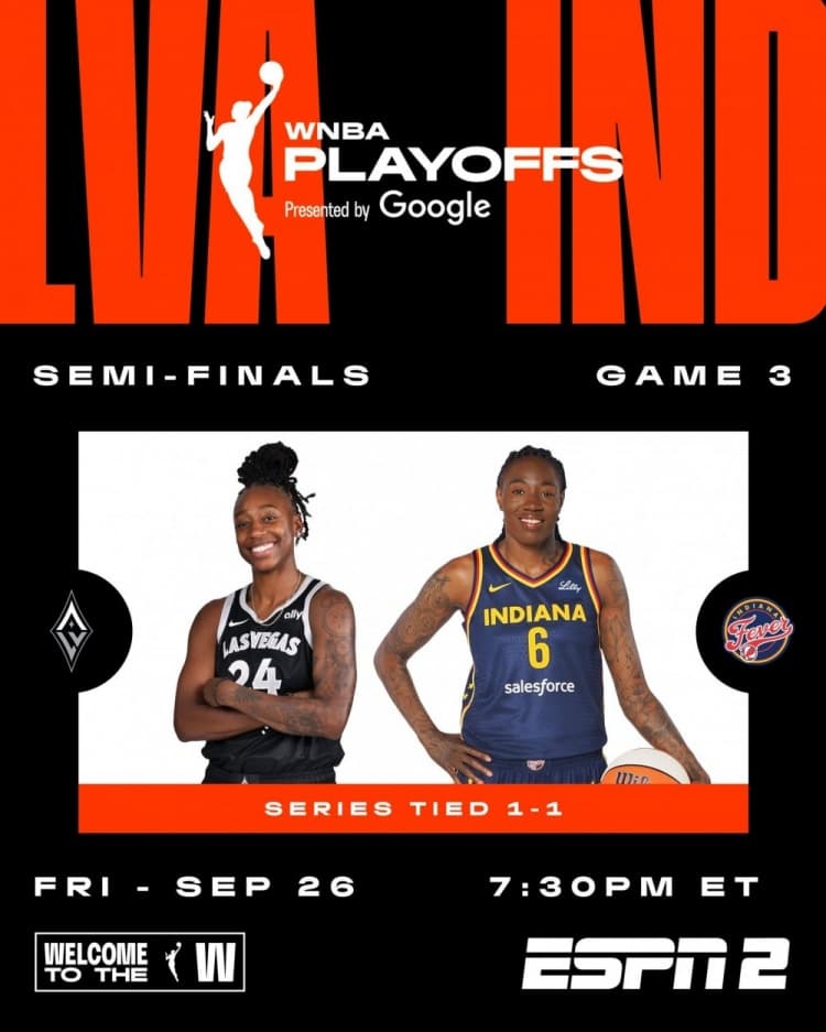 WNBA Yarı Finallerinde Las Vegas Aces, Indiana Fever'ı Yendi
