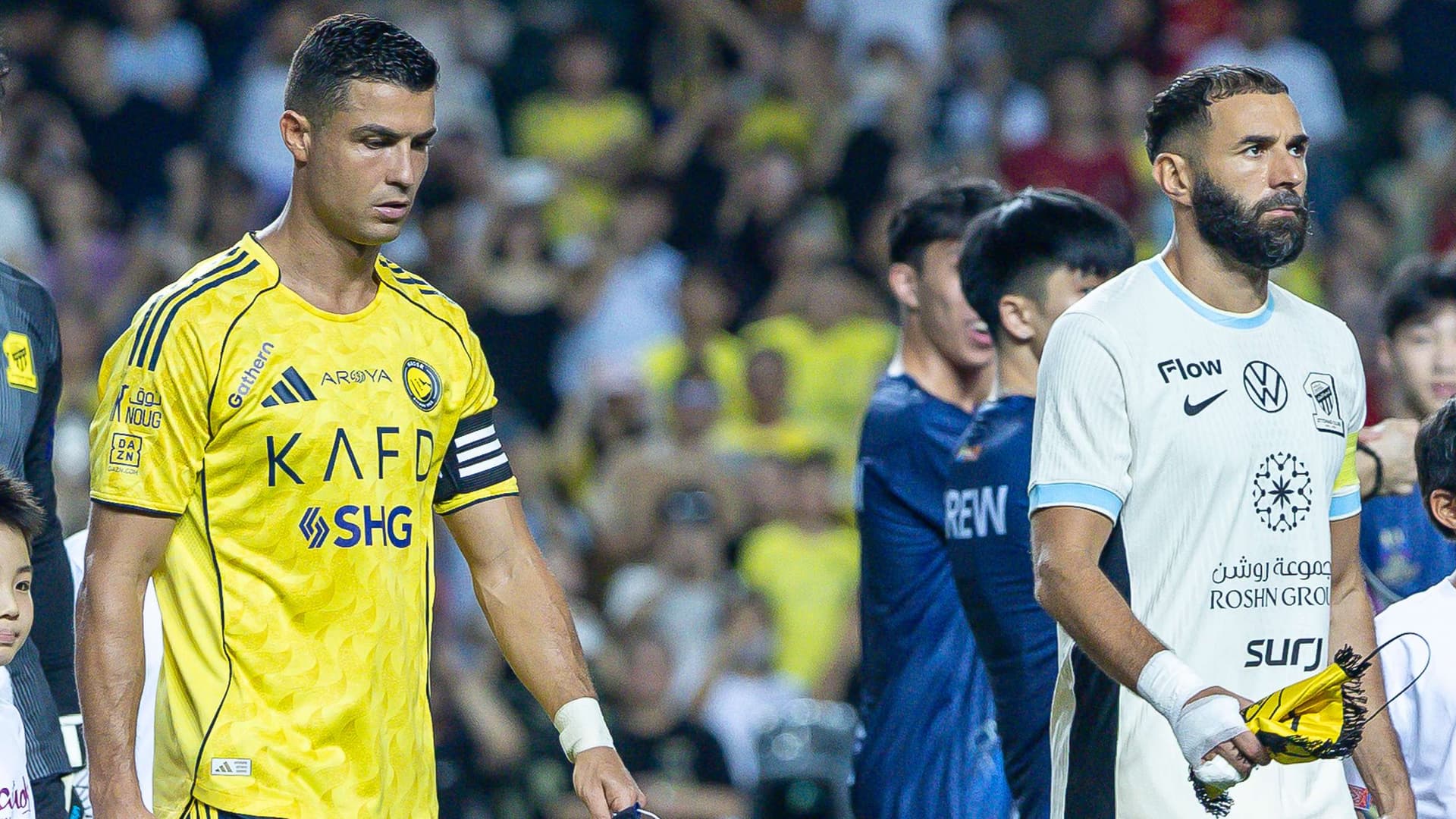 Ronaldo ve Benzema, Suudi Arabistan Ligi maçında samimi anlar yaşadı