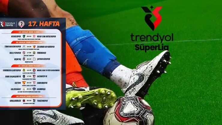 Süper Lig ilk devre son hafta maç programı belli oldu