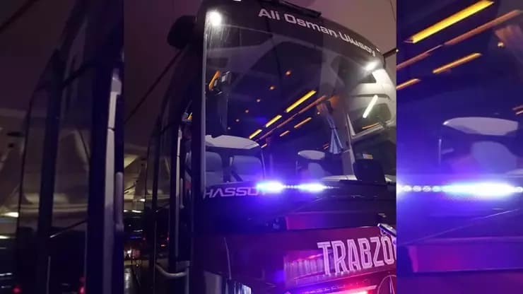 Trabzonspor Otobüsüne Samsun'da Taşlı Saldırı Şoku