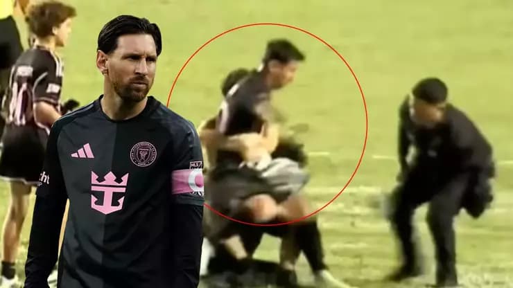 Messi Şoku! Taraftar Sahaya Atladı, Arbede Çıktı!