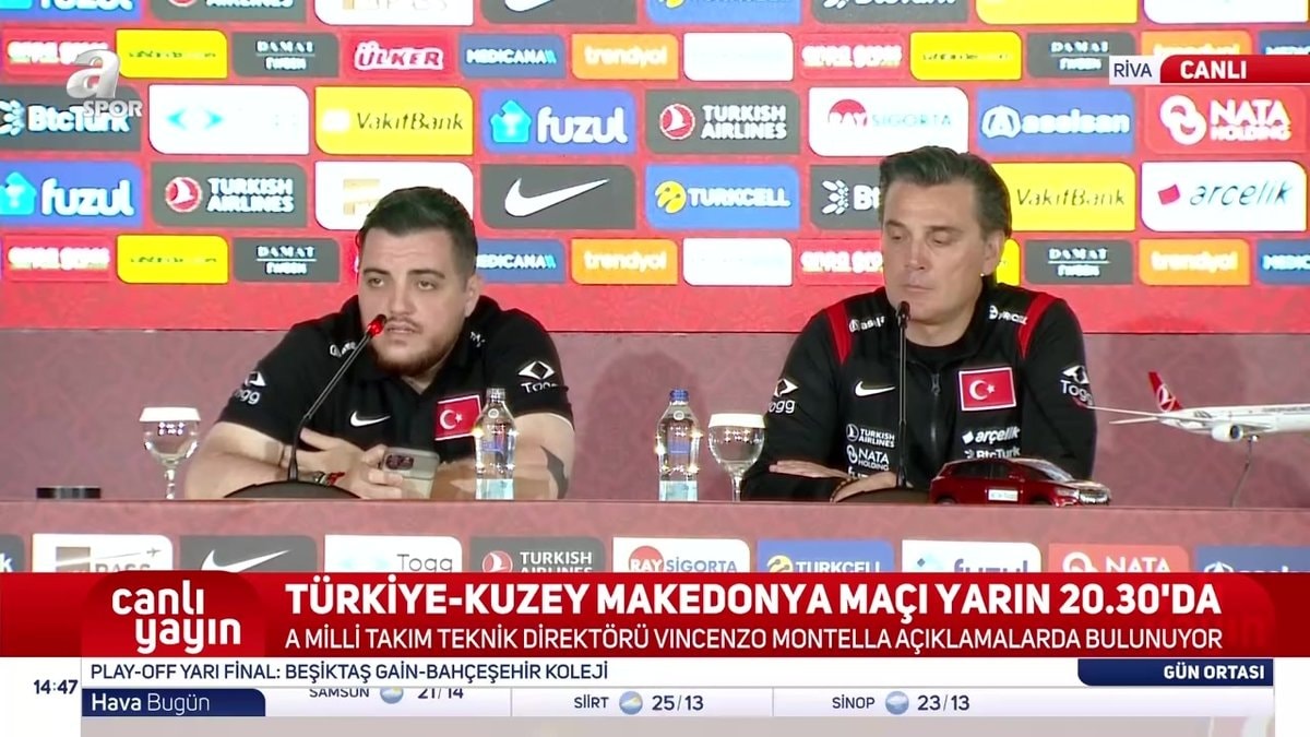 A Milli Takım'ın Kuzey Makedonya Maçı Öncesi Montella'dan Sakatlık Açıklaması