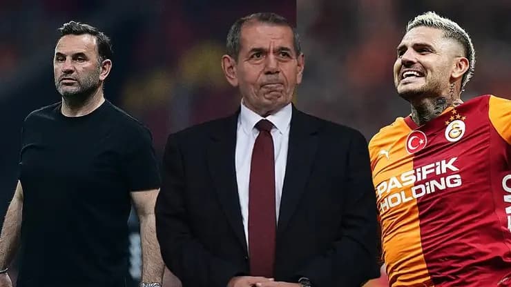 Galatasaray'da Icardi ve Okan Buruk kalacak mı Özbek son noktayı koydu