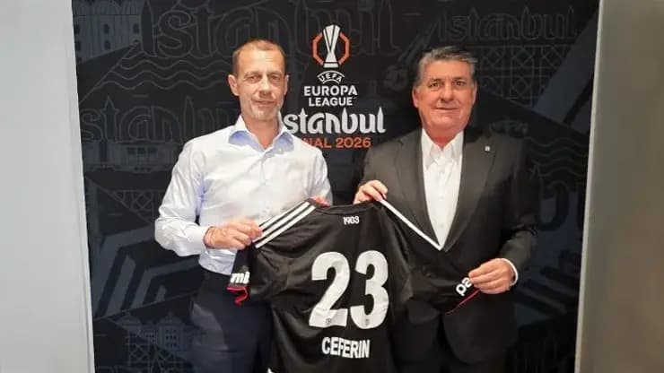 Beşiktaş Başkanı Serdal Adalı'dan UEFA Başkanı Ceferin ile zirve