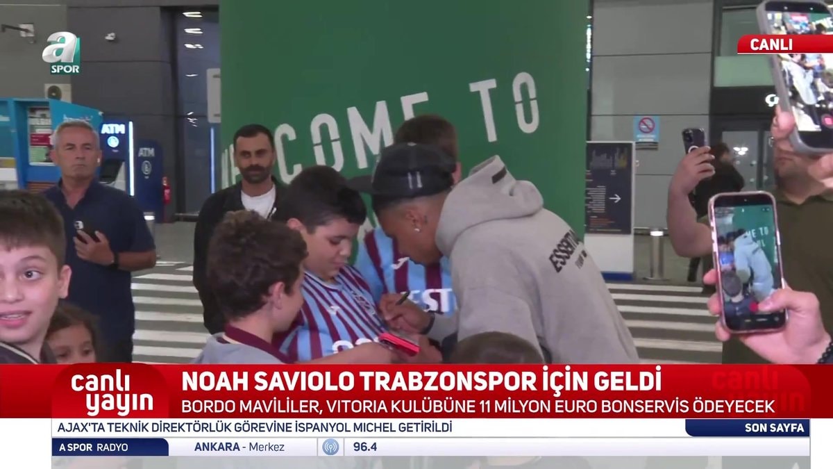 Trabzonspor'un Yeni Transferi Noah Saviolo İstanbul'a Geldi