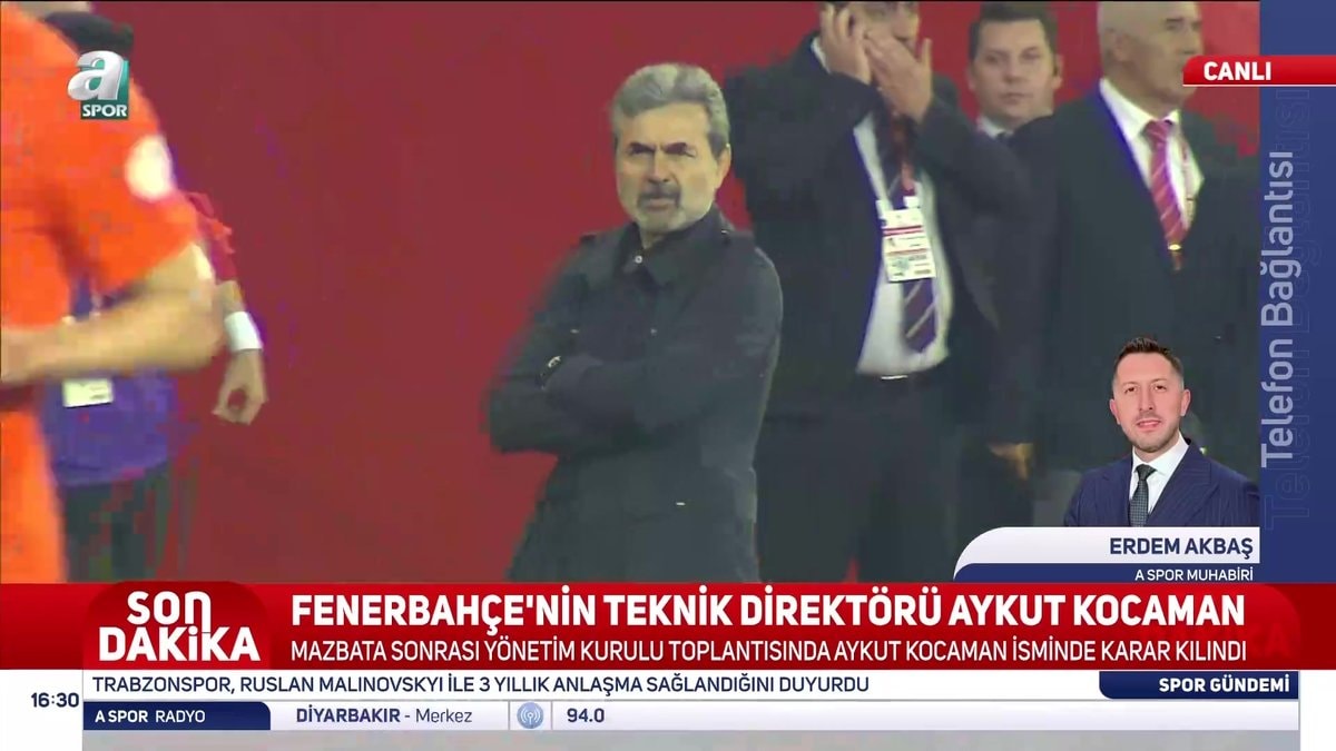 Fenerbahçe'de Teknik Direktörlük Görevine Aykut Kocaman Getirildi