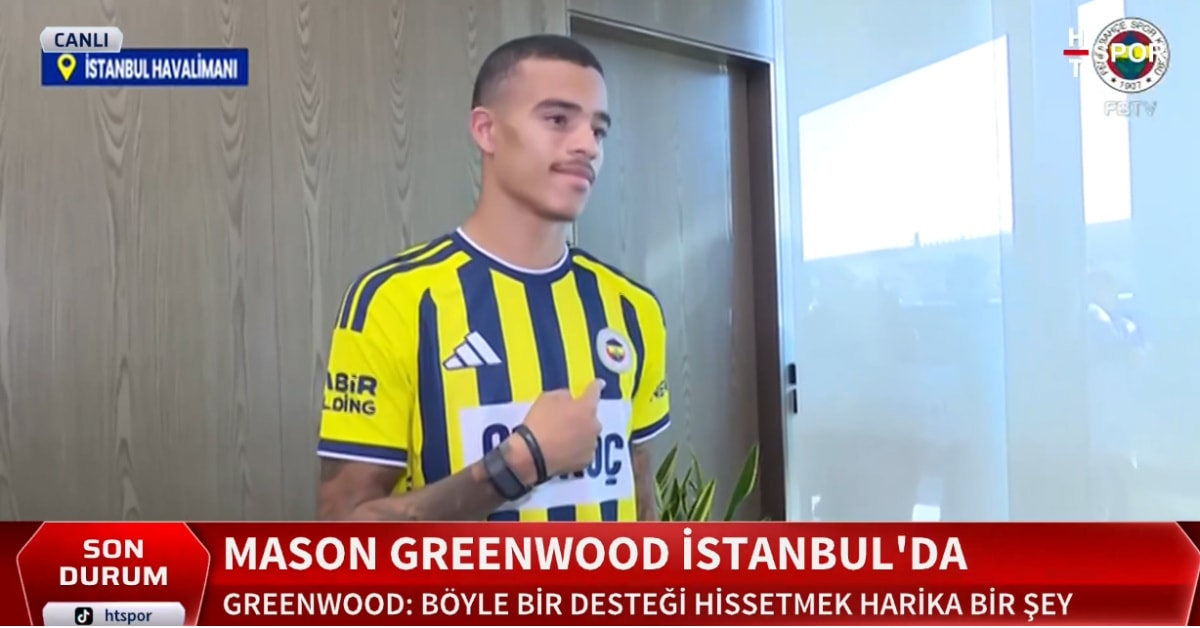 Fenerbahçe'nin Yeni Transferi Mason Greenwood İstanbul'da Coşkuyla Karşılandı