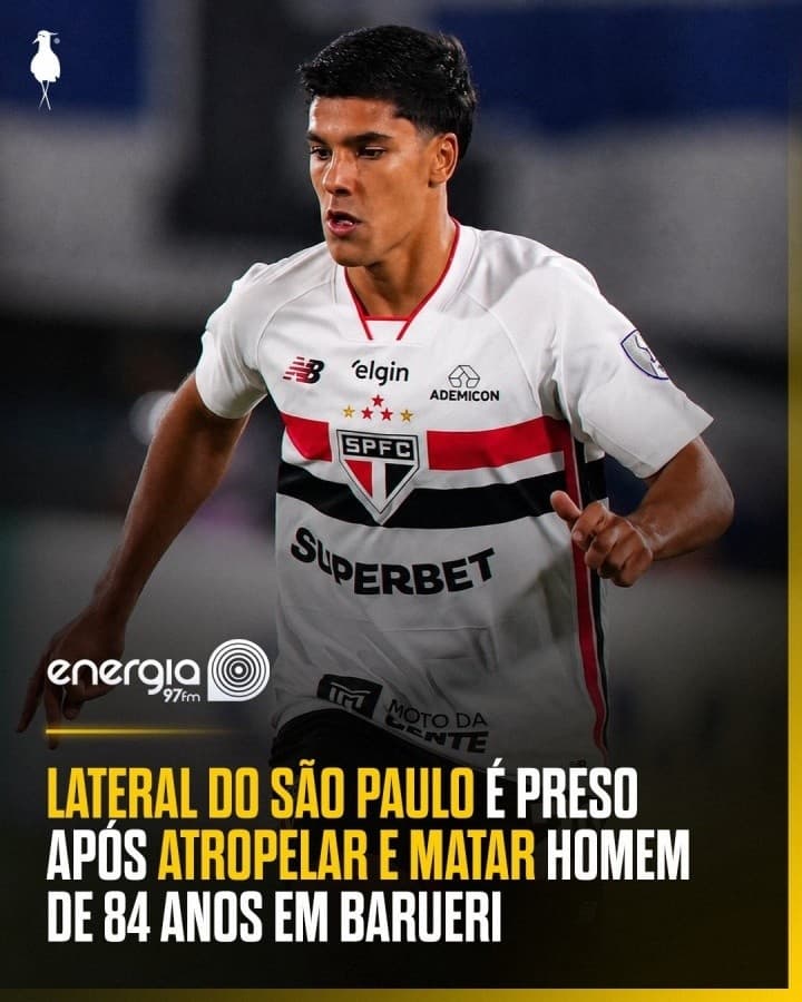 São Paulo futbolcusu ölümlü kazada gözaltında! 84 yaşındaki yaşlıyı çarptı, alkolü reddetti ama aşırı hız şüphesi var.