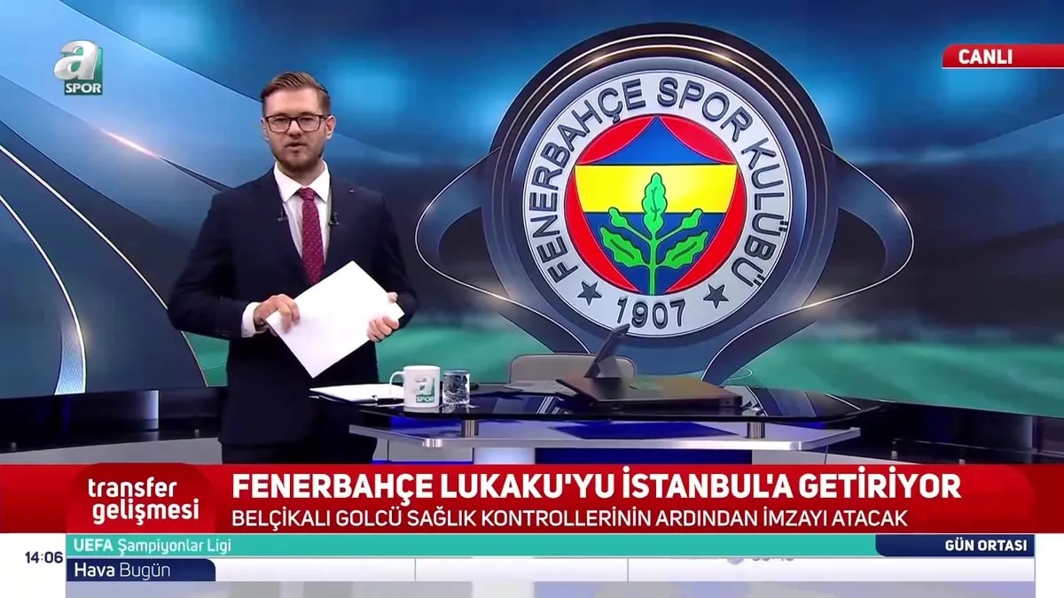 Fenerbahçe, Belçikalı Golcü Romelu Lukaku'yu İstanbul'a Getiriyor