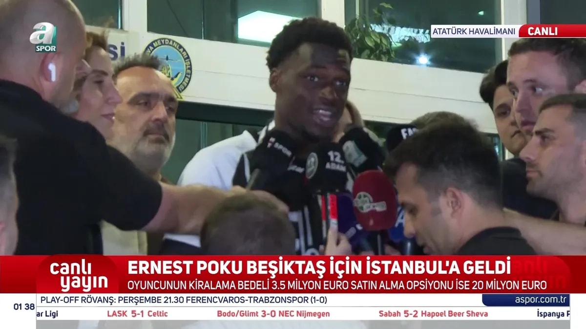 Beşiktaş'ın Yeni Transferi Ernest Poku İstanbul'da: Görüntüler Ortaya Çıktı
