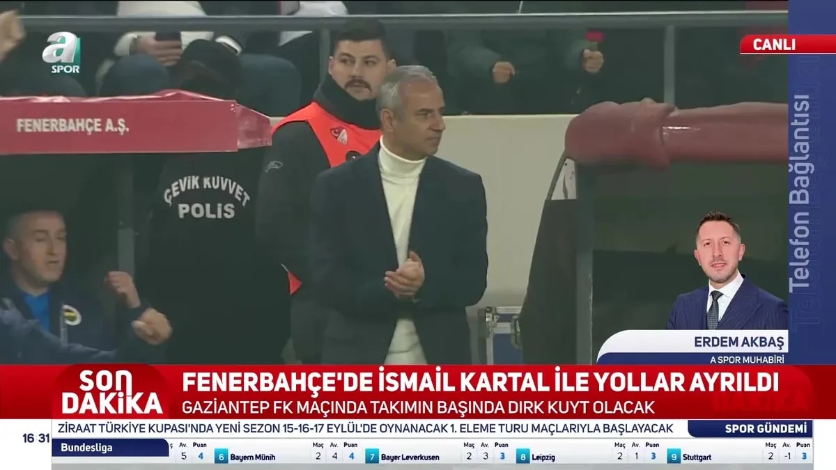 Fenerbahçe'de İsmail Kartal Dönemi Resmen Sona Erdi: İstifa Kabul Edildi