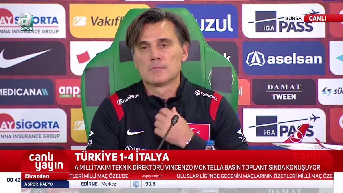 Montella'dan İtalya Mağlubiyeti Sonrası İstifa Sorusuna Net Yanıt