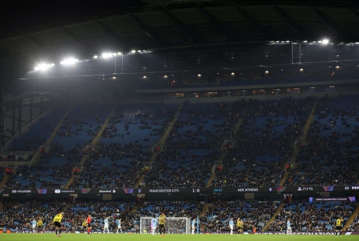 Manchester City'de Şampiyonlar Ligi İlgisizliği! Atina Maçında Etihad'da 20 Bin Koltuk Bomboş
