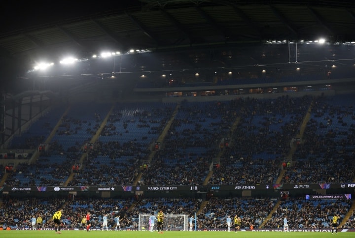 Manchester City'de Şampiyonlar Ligi İlgisizliği! Atina Maçında Etihad'da 20 Bin Koltuk Bomboş