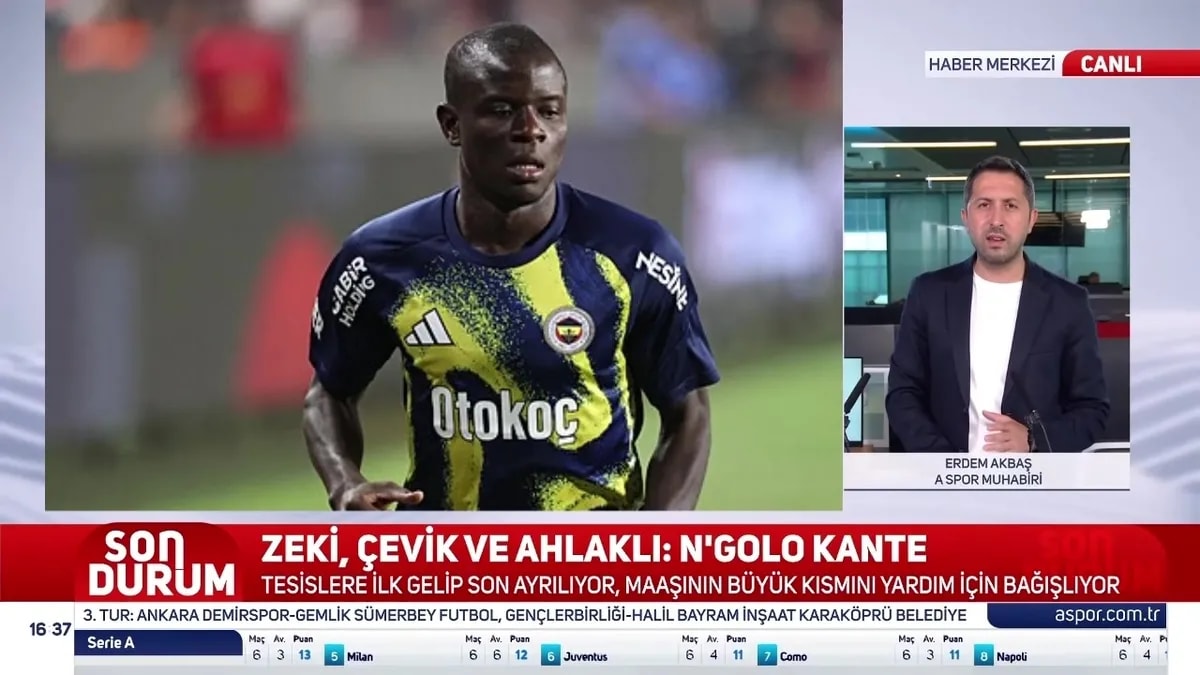 Fenerbahçe'de N'Golo Kante Rüzgarı: Takımın Süper Lig Performansı ve Gündemdeki Yıldız